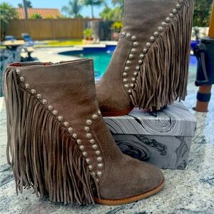 Jeffrey Campbell for Free People Fringe Studded Boots!